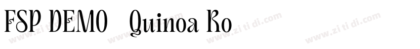 FSP DEMO   Quinoa Ro字体转换